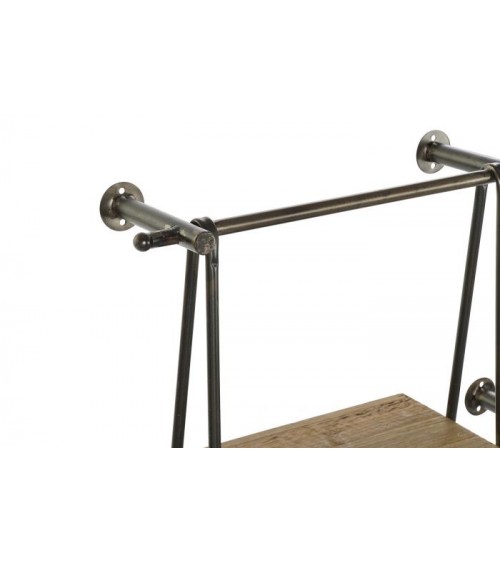 ESTANTERIA SET 2 METAL MDF MARRON2