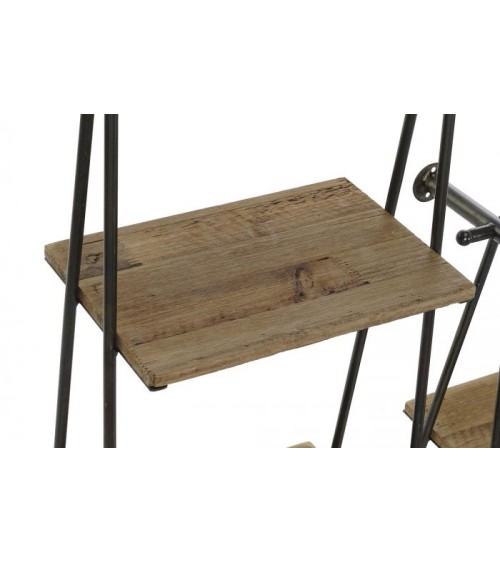 ESTANTERIA SET 2 METAL MDF MARRON3