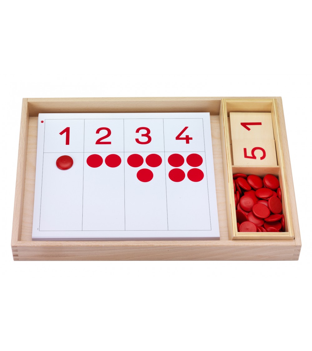 Montessori activity tray number workshop