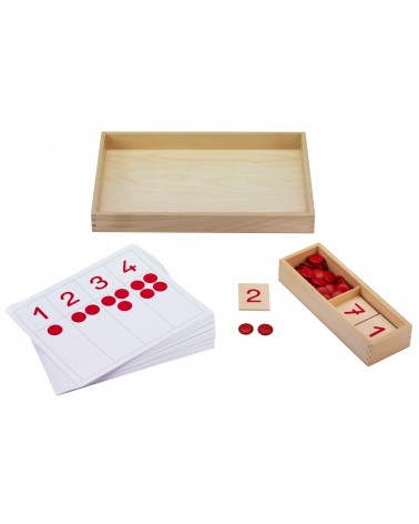 Laboratorio dei numeri del vassoio delle attività Montessori2