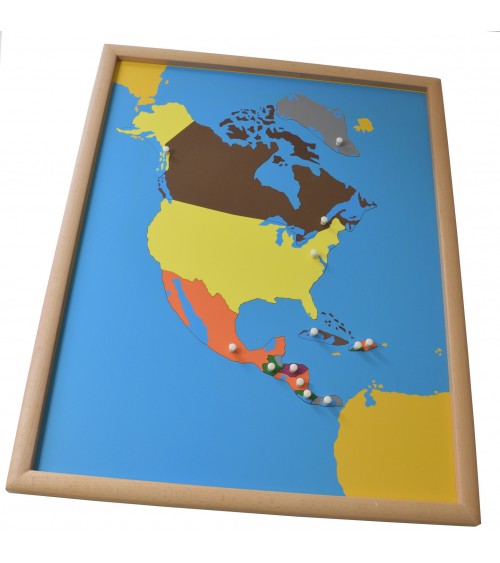 Mapa puzle Norte Ámerica