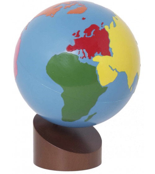 Globe with Colored Continents